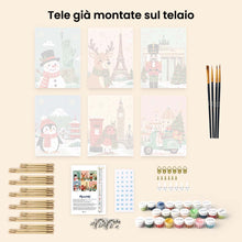 Carica l'immagine nel visualizzatore di Gallery, Mini Set Dipingere con i numeri 15x20cm (6 pezzi) - Destinazioni delle Vacanze