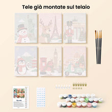 Carica l'immagine nel visualizzatore di Gallery, Mini Set Dipingere con i numeri 15x20cm (6 pezzi) - Destinazioni delle Vacanze