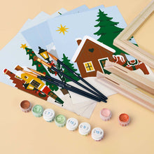 Carica l'immagine nel visualizzatore di Gallery, Mini Set Dipingere con i numeri 15x20cm (6 pezzi) - Natale in Europa