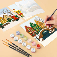 Carica l'immagine nel visualizzatore di Gallery, Mini Set Dipingere con i numeri 15x20cm (6 pezzi) - Natale in Europa