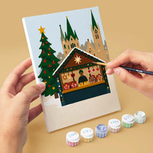 Carica l'immagine nel visualizzatore di Gallery, Mini Set Dipingere con i numeri 15x20cm (6 pezzi) - Natale in Europa