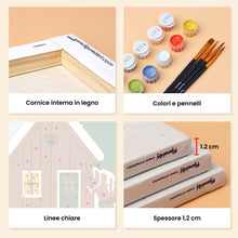Carica l'immagine nel visualizzatore di Gallery, Mini Set Dipingere con i numeri 15x20cm (6 pezzi) - Natale in Europa