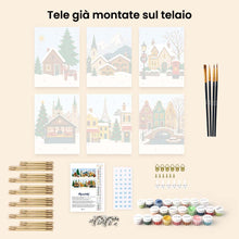Carica l'immagine nel visualizzatore di Gallery, Mini Set Dipingere con i numeri 15x20cm (6 pezzi) - Natale in Europa