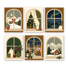 Carica l'immagine nel visualizzatore di Gallery, Mini Set Dipingere con i numeri 15x20cm (6 pezzi) - Finestre di Natale Figured'Art