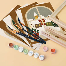 Carica l'immagine nel visualizzatore di Gallery, Mini Set Dipingere con i numeri 15x20cm (6 pezzi) - Finestre di Natale