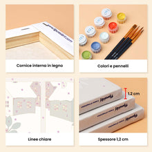 Carica l'immagine nel visualizzatore di Gallery, Mini Set Dipingere con i numeri 15x20cm (6 pezzi) - Finestre di Natale