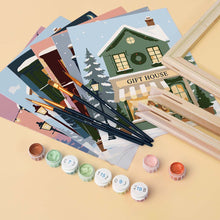 Carica l'immagine nel visualizzatore di Gallery, Mini Set Dipingere con i numeri 15x20cm (6 pezzi) - Villaggio Festivo