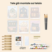 Carica l'immagine nel visualizzatore di Gallery, Mini Set Dipingere con i numeri 15x20cm (6 pezzi) - Villaggio Festivo