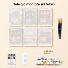 Carica l'immagine nel visualizzatore di Gallery, Mini Set Dipingere con i numeri 15x20cm (6 pezzi) - Villaggio Festivo