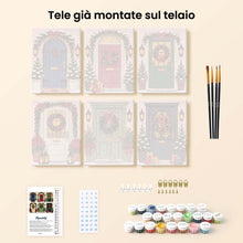 Carica l'immagine nel visualizzatore di Gallery, Mini Set Dipingere con i numeri 15x20cm (6 pezzi) - Ingressi Natalizi