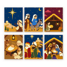 Carica l'immagine nel visualizzatore di Gallery, Mini Set Dipingere con i numeri 15x20cm (6 pezzi) - Immagini della Natività Figured'Art