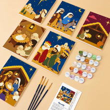 Carica l'immagine nel visualizzatore di Gallery, Mini Set Dipingere con i numeri 15x20cm (6 pezzi) - Immagini della Natività