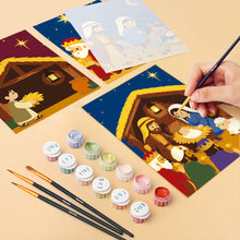 Carica l'immagine nel visualizzatore di Gallery, Mini Set Dipingere con i numeri 15x20cm (6 pezzi) - Immagini della Natività