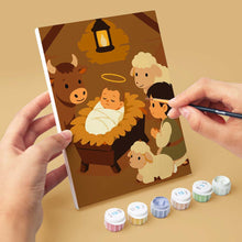 Carica l'immagine nel visualizzatore di Gallery, Mini Set Dipingere con i numeri 15x20cm (6 pezzi) - Immagini della Natività
