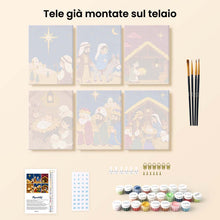 Carica l'immagine nel visualizzatore di Gallery, Mini Set Dipingere con i numeri 15x20cm (6 pezzi) - Immagini della Natività