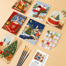 Carica l'immagine nel visualizzatore di Gallery, Mini Set Dipingere con i numeri 15x20cm (6 pezzi) - Ricordi di Natale