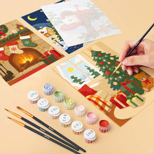Carica l'immagine nel visualizzatore di Gallery, Mini Set Dipingere con i numeri 15x20cm (6 pezzi) - Ricordi di Natale