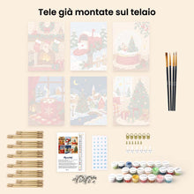 Carica l'immagine nel visualizzatore di Gallery, Mini Set Dipingere con i numeri 15x20cm (6 pezzi) - Ricordi di Natale