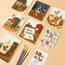 Carica l'immagine nel visualizzatore di Gallery, Mini Set Dipingere con i numeri 15x20cm (6 pezzi) - Momenti Festivi