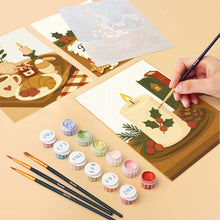 Carica l'immagine nel visualizzatore di Gallery, Mini Set Dipingere con i numeri 15x20cm (6 pezzi) - Momenti Festivi