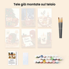 Carica l'immagine nel visualizzatore di Gallery, Mini Set Dipingere con i numeri 15x20cm (6 pezzi) - Momenti Festivi