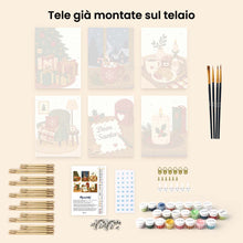 Carica l'immagine nel visualizzatore di Gallery, Mini Set Dipingere con i numeri 15x20cm (6 pezzi) - Momenti Festivi