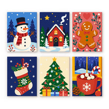 Carica l'immagine nel visualizzatore di Gallery, Mini Set Dipingere con i numeri 15x20cm (6 pezzi) - I preferiti dell'inverno Figured'Art