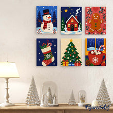 Carica l'immagine nel visualizzatore di Gallery, Mini Set Dipingere con i numeri 15x20cm (6 pezzi) - I preferiti dell'inverno