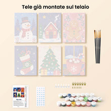 Carica l'immagine nel visualizzatore di Gallery, Mini Set Dipingere con i numeri 15x20cm (6 pezzi) - I preferiti dell'inverno