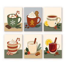 Carica l'immagine nel visualizzatore di Gallery, Mini Set Dipingere con i numeri 15x20cm (6 pezzi) - Bevande Calde Invernali Figured'Art