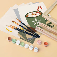 Carica l'immagine nel visualizzatore di Gallery, Mini Set Dipingere con i numeri 15x20cm (6 pezzi) - Bevande Calde Invernali
