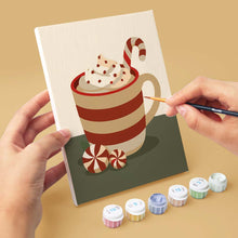 Carica l'immagine nel visualizzatore di Gallery, Mini Set Dipingere con i numeri 15x20cm (6 pezzi) - Bevande Calde Invernali