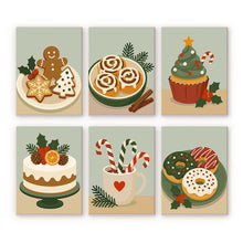 Carica l'immagine nel visualizzatore di Gallery, Mini Set Dipingere con i numeri 15x20cm (6 pezzi) - Dolci di Natale Figured'Art