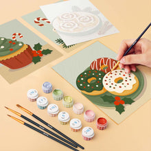 Carica l'immagine nel visualizzatore di Gallery, Mini Set Dipingere con i numeri 15x20cm (6 pezzi) - Dolci di Natale