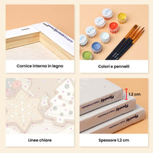 Carica l'immagine nel visualizzatore di Gallery, Mini Set Dipingere con i numeri 15x20cm (6 pezzi) - Dolci di Natale