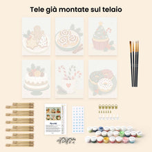 Carica l'immagine nel visualizzatore di Gallery, Mini Set Dipingere con i numeri 15x20cm (6 pezzi) - Dolci di Natale
