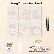 Carica l'immagine nel visualizzatore di Gallery, Mini Set Dipingere con i numeri 15x20cm (6 pezzi) - Dolci di Natale