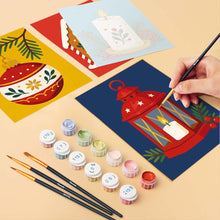 Carica l'immagine nel visualizzatore di Gallery, Mini Set Dipingere con i numeri 15x20cm (6 pezzi) - Tradizioni di Natale