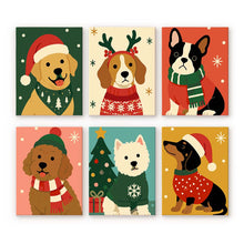 Carica l'immagine nel visualizzatore di Gallery, Mini Set Dipingere con i numeri 15x20cm (6 pezzi) - Cuccioli di Natale Figured'Art