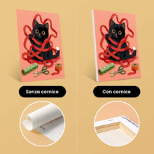 Carica l'immagine nel visualizzatore di Gallery, Mini Set Dipingere con i numeri 15x20cm (6 pezzi) - Gattini e avventure natalizie