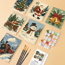 Carica l'immagine nel visualizzatore di Gallery, Mini Set Dipingere con i numeri 15x20cm (6 pezzi) - Racconto di Natale