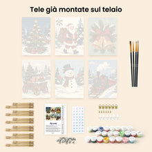 Carica l'immagine nel visualizzatore di Gallery, Mini Set Dipingere con i numeri 15x20cm (6 pezzi) - Racconto di Natale