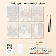 Carica l'immagine nel visualizzatore di Gallery, Mini Set Dipingere con i numeri 15x20cm (6 pezzi) - Racconto di Natale