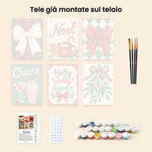 Carica l'immagine nel visualizzatore di Gallery, Mini Set Dipingere con i numeri 15x20cm (6 pezzi) - Calore Natalizio