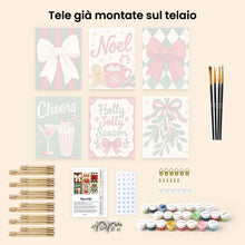 Carica l'immagine nel visualizzatore di Gallery, Mini Set Dipingere con i numeri 15x20cm (6 pezzi) - Calore Natalizio