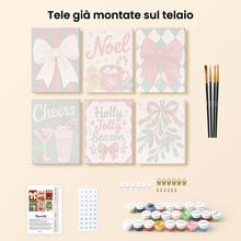 Carica l'immagine nel visualizzatore di Gallery, Mini Set Dipingere con i numeri 15x20cm (6 pezzi) - Calore Natalizio