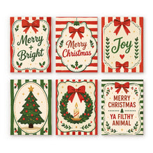 Carica l'immagine nel visualizzatore di Gallery, Mini Set Dipingere con i numeri 15x20cm (6 pezzi) - Auguri di Buon Natale Figured'Art