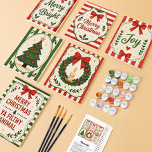 Carica l'immagine nel visualizzatore di Gallery, Mini Set Dipingere con i numeri 15x20cm (6 pezzi) - Auguri di Buon Natale