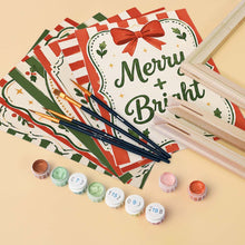 Carica l'immagine nel visualizzatore di Gallery, Mini Set Dipingere con i numeri 15x20cm (6 pezzi) - Auguri di Buon Natale