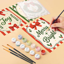Carica l'immagine nel visualizzatore di Gallery, Mini Set Dipingere con i numeri 15x20cm (6 pezzi) - Auguri di Buon Natale
